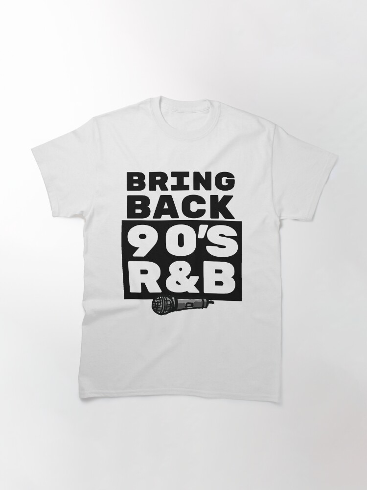 Alternate view of R&B/RnB Gift - 90s Music Lover Art - Rnb Fan with Microphone Illustration Classic T-Shirt