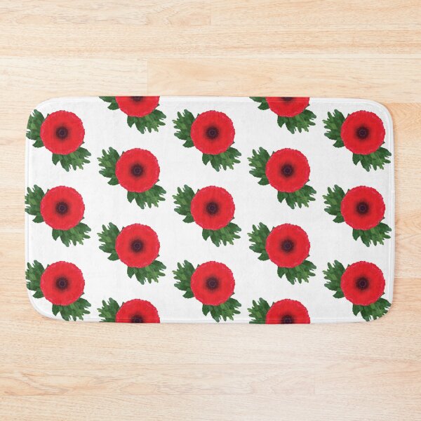 Artikelvorschau, Roter Mohndruck auf grün entworfen und verkauft von LittleBettyMakes.