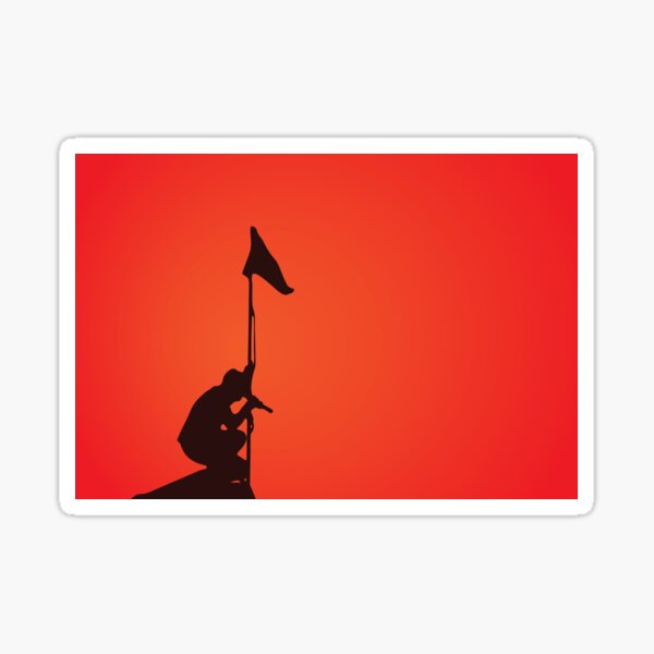 U2 - Under A Blood Red Sky Minimal Cover Art Sticker