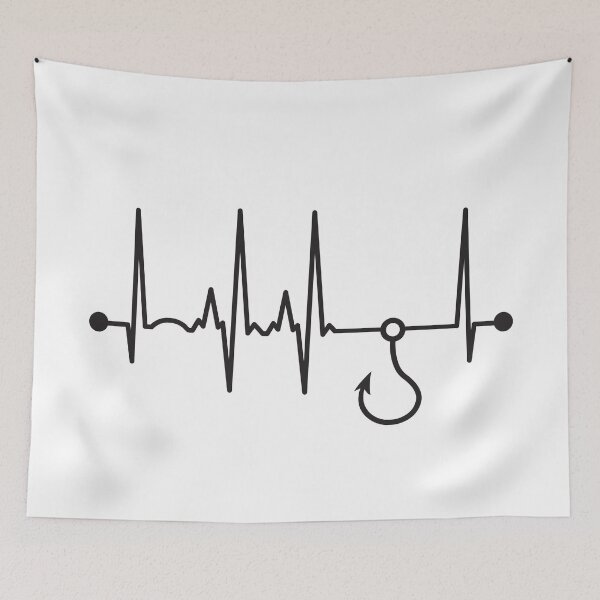 Item preview, Fishing Heartbeat designed and sold by teesaurus.