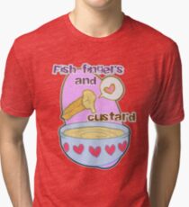 Fish fingers and custard Tri-blend T-Shirt