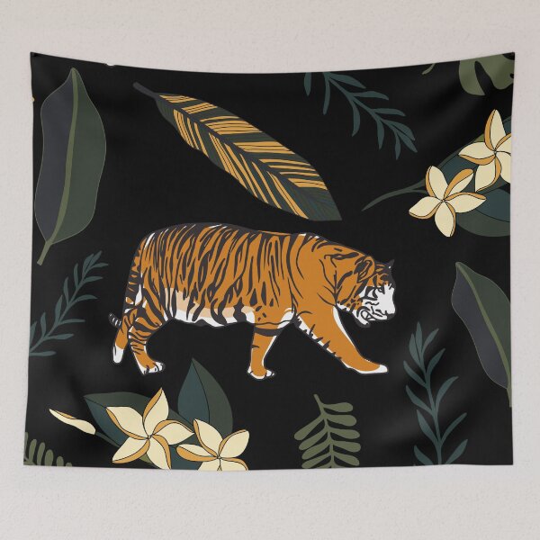 Item preview, Tigers in the night jungle designed and sold by peggieprints.