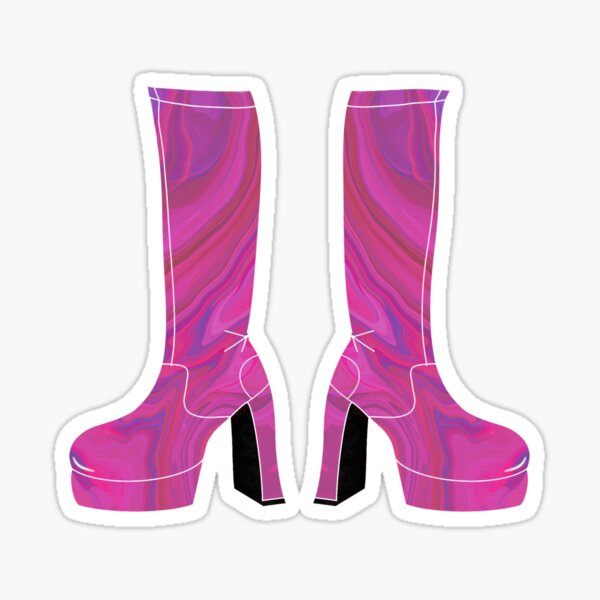 pink 60s boots