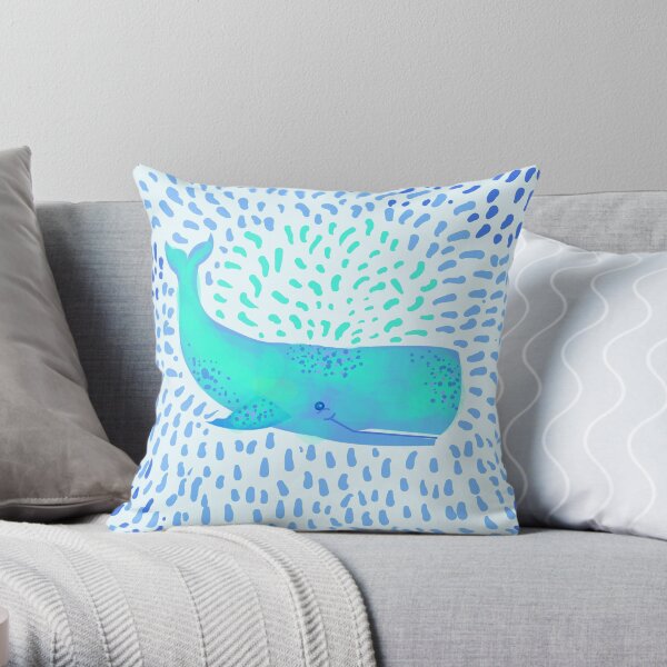 Whale dreams Throw Pillow