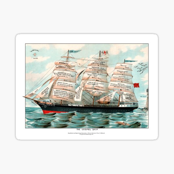 The Gospel Ship Sticker