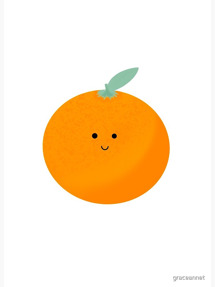 Cute Tangerine Art Board Print for Sale by graceannet