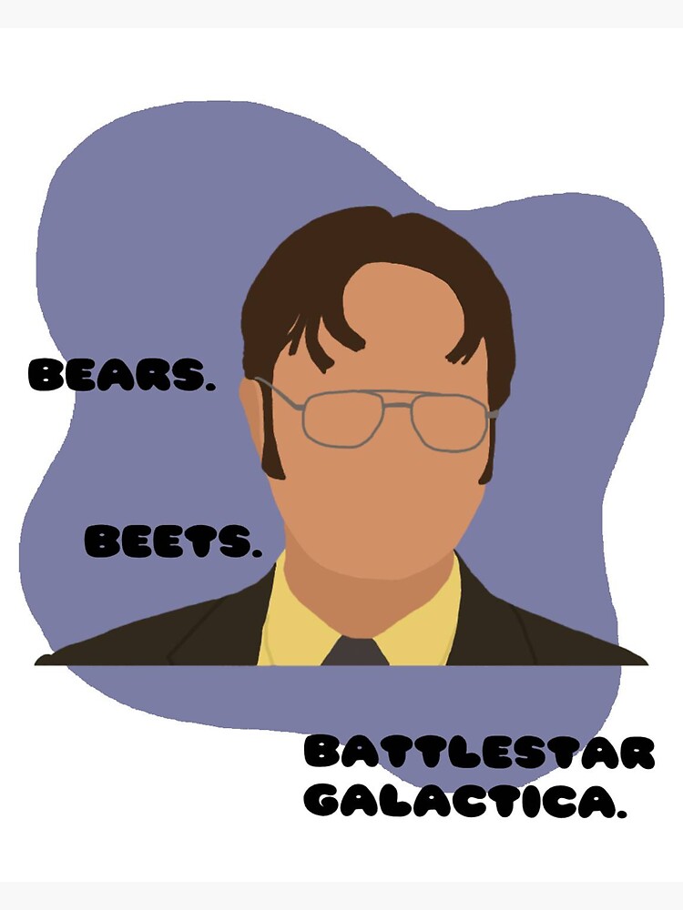 "Dwight Schrute Bears Beets Battlestar Galactica" Sticker for Sale by