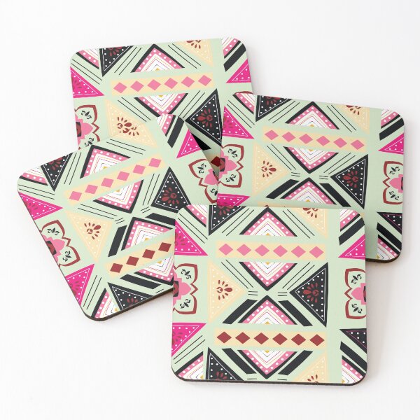 Item preview, Tile Pattern in Pink and Green designed and sold by Lori-Goree.