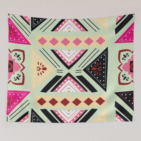 Item preview, Tile Pattern in Pink and Green designed and sold by Lori-Goree.
