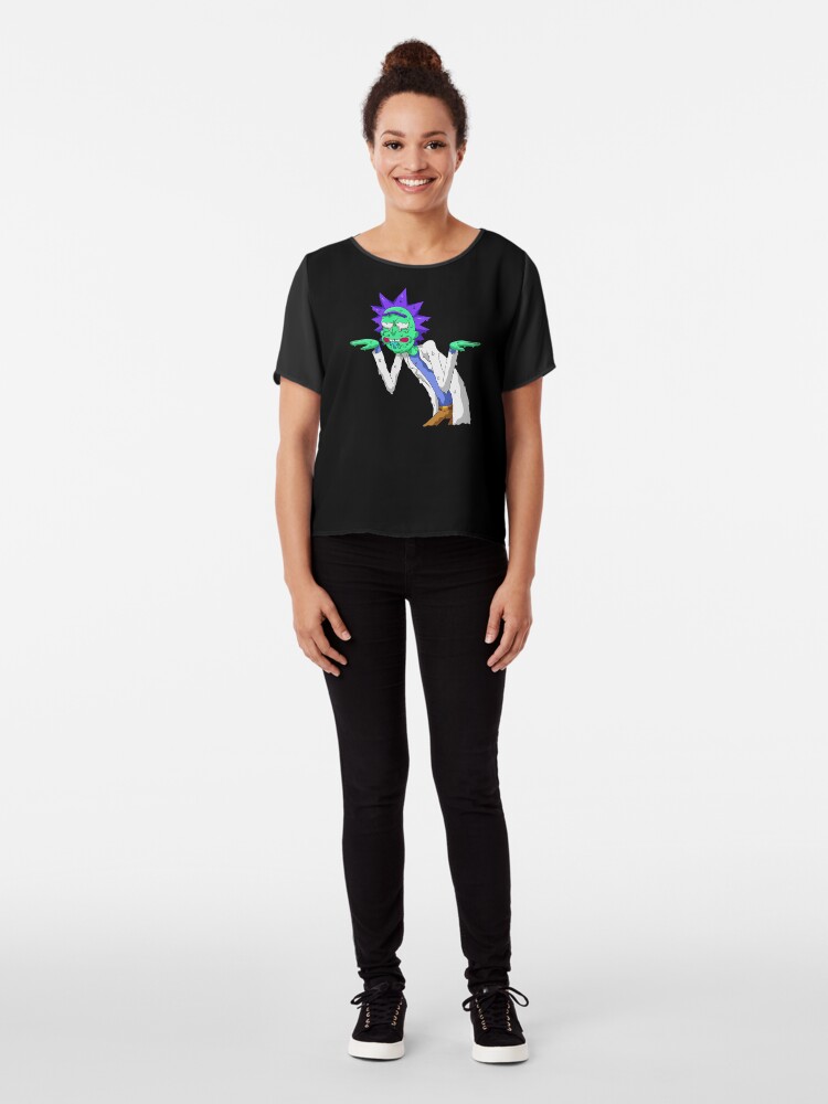 Alternate view of Copy of rick and morty get schwifty Chiffon Top