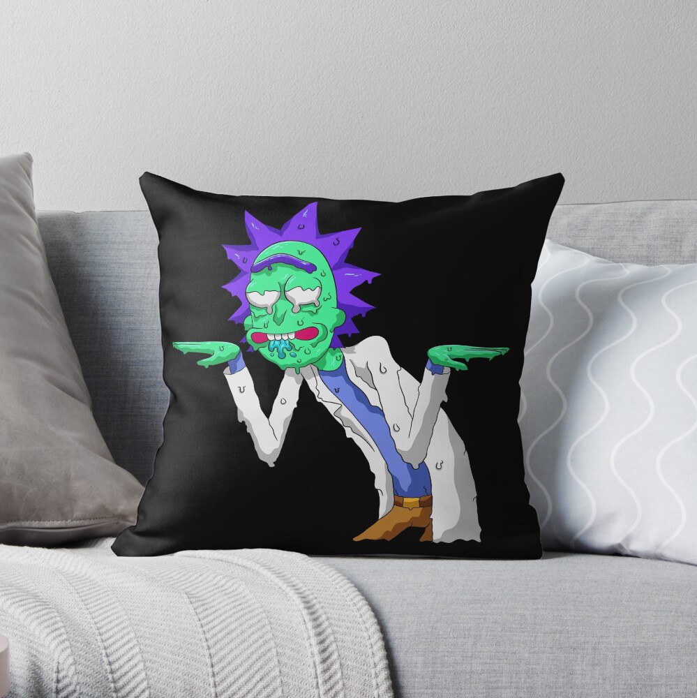 Copy of rick and morty get schwifty Throw Pillow