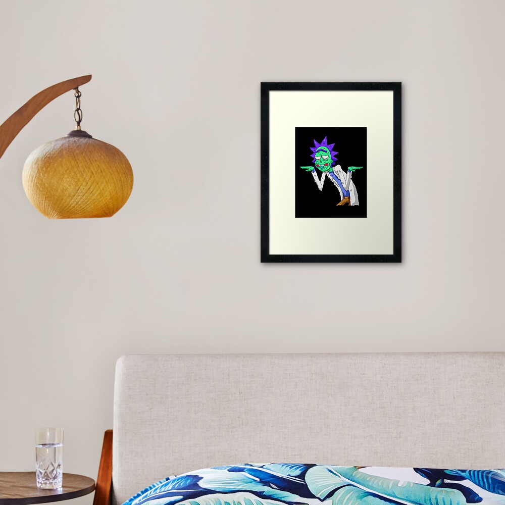 Copy of rick and morty get schwifty Framed Art Print