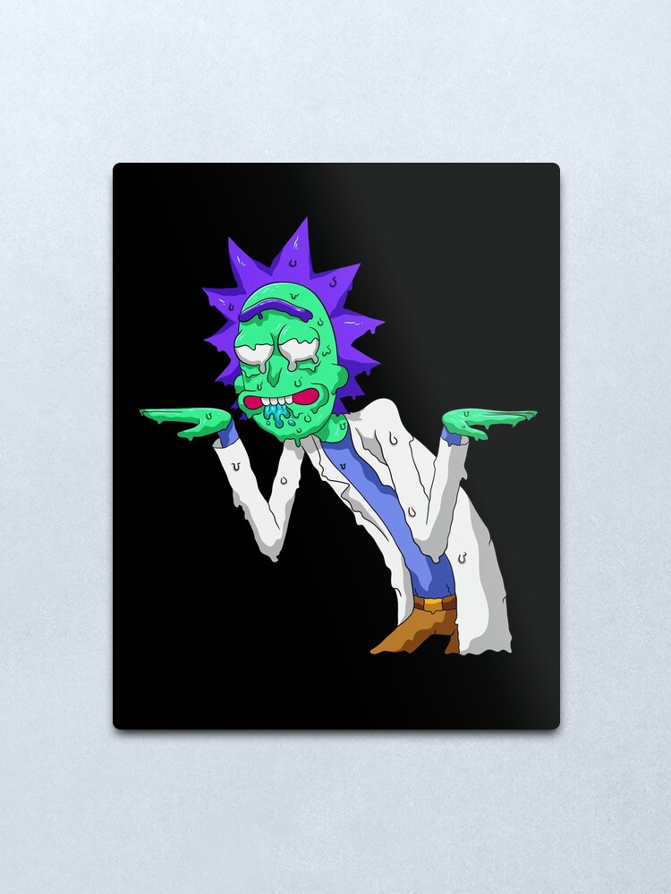 Alternate view of Copy of rick and morty get schwifty Metal Print