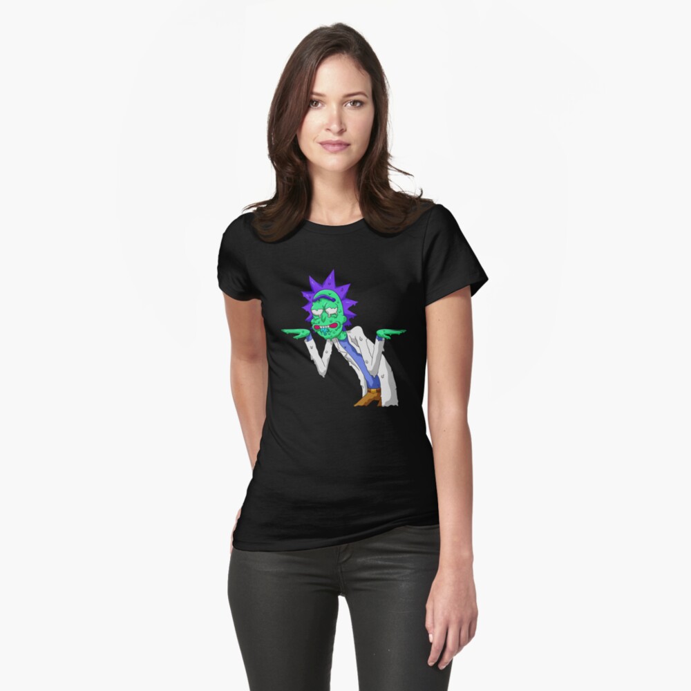 Copy of rick and morty get schwifty Fitted T-Shirt