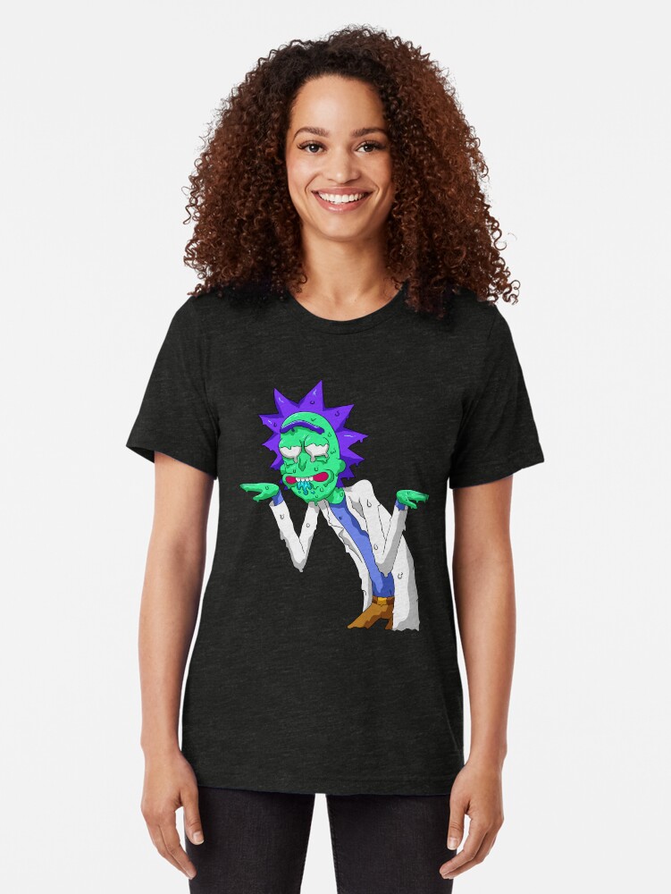 Alternate view of Copy of rick and morty get schwifty Tri-blend T-Shirt