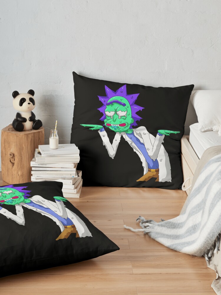 Alternate view of Copy of rick and morty get schwifty Floor Pillow