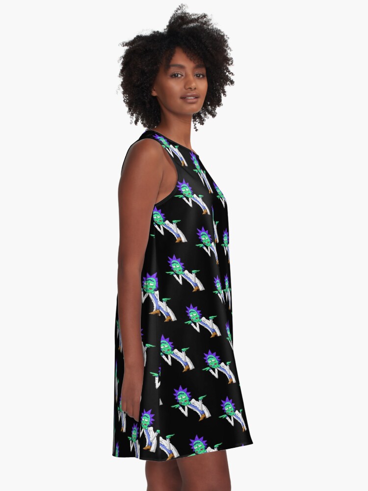 Alternate view of Copy of rick and morty get schwifty A-Line Dress