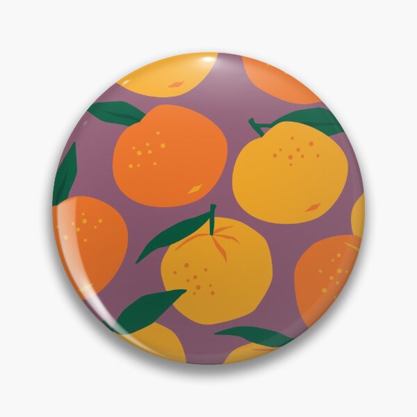 Item preview, Oranges on Plum in Midcentury Style - Kitschy Retro Pattern designed and sold by Lori-Goree.