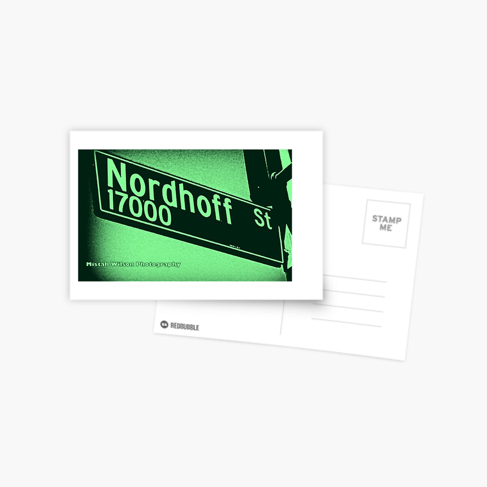 Nordhoff Street, SFV, Los Angeles, CA MINT CHIP by Mistah Wilson Postcard