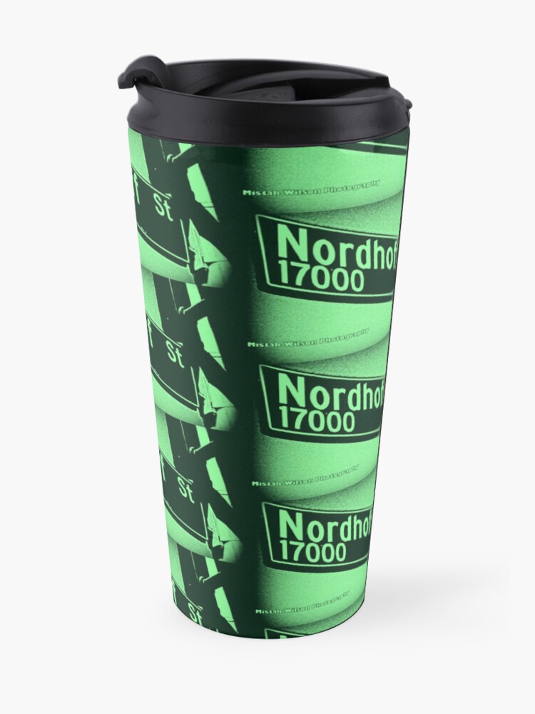 Alternate view of Nordhoff Street, SFV, Los Angeles, CA MINT CHIP by Mistah Wilson Travel Mug