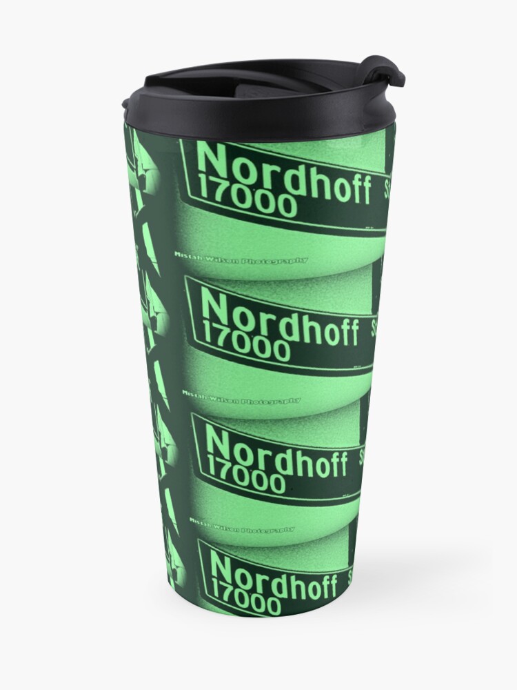 Alternate view of Nordhoff Street, SFV, Los Angeles, CA MINT CHIP by Mistah Wilson Travel Mug