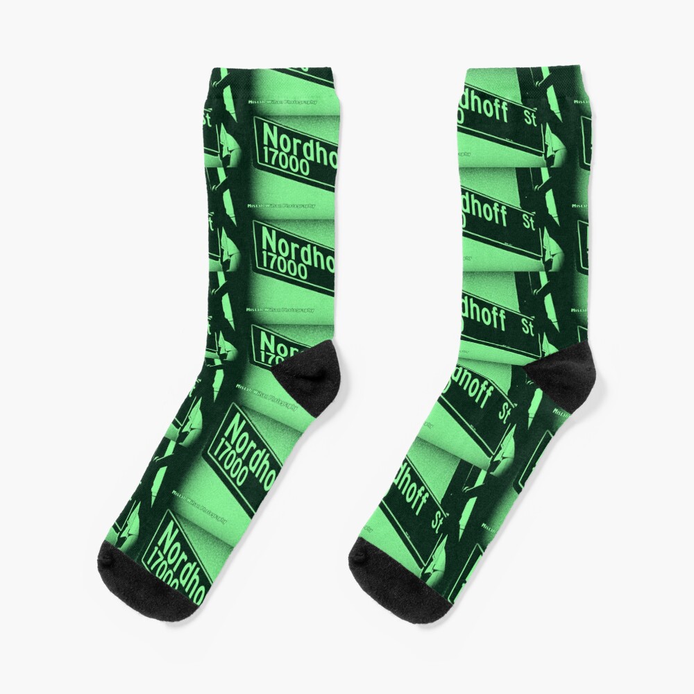 Nordhoff Street, SFV, Los Angeles, CA MINT CHIP by Mistah Wilson Socks