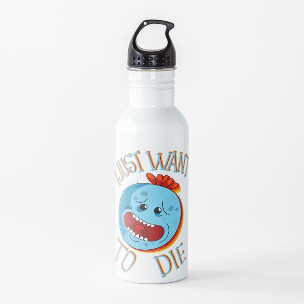 mr meeseeks i just want to die Water Bottle
