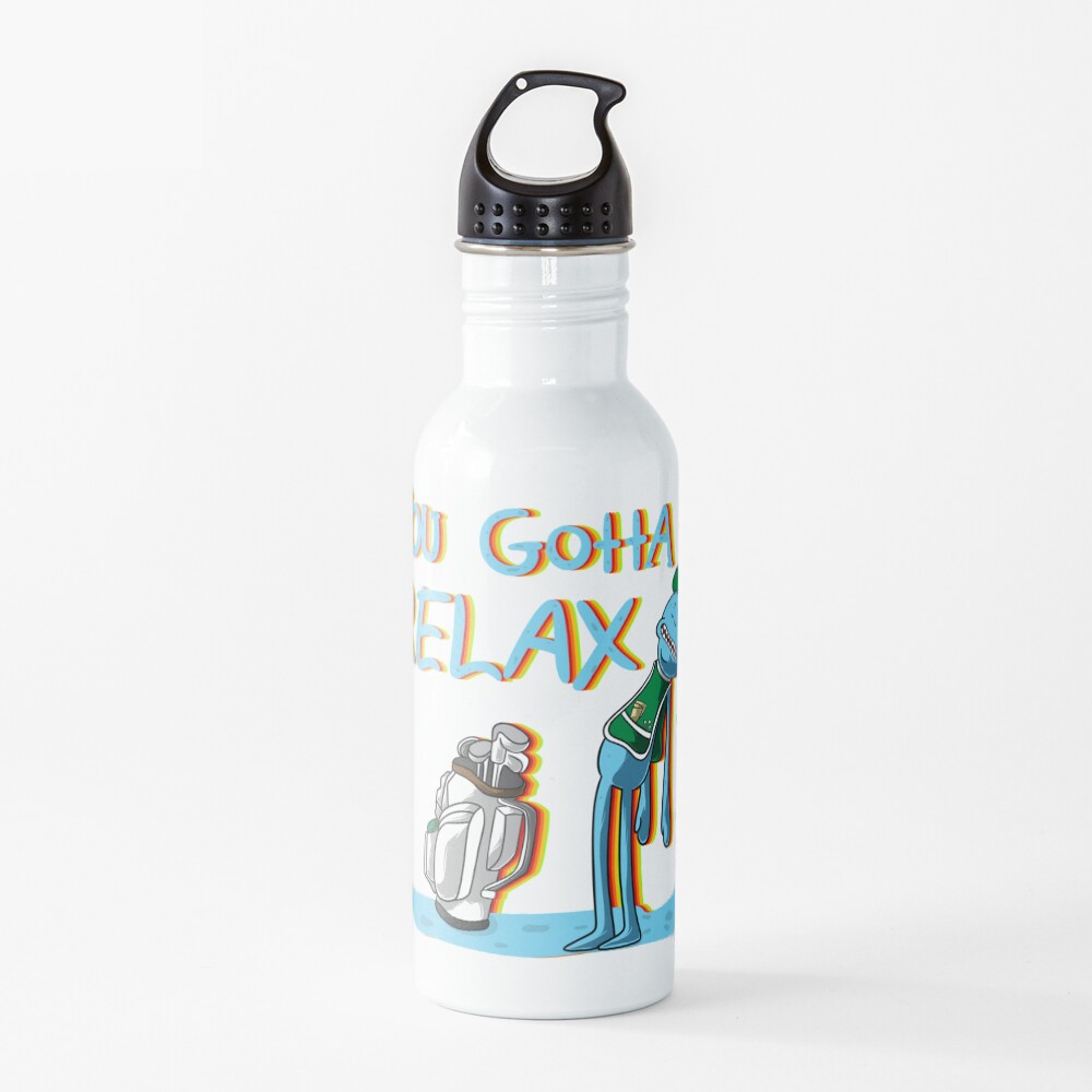 mr meeseeks Quote You Gotta Relax Water Bottle