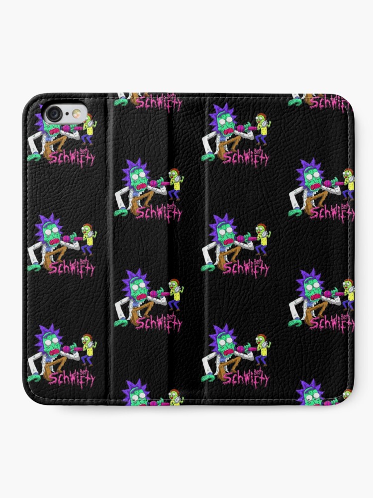 Alternate view of rick and morty get schwifty iPhone Wallet