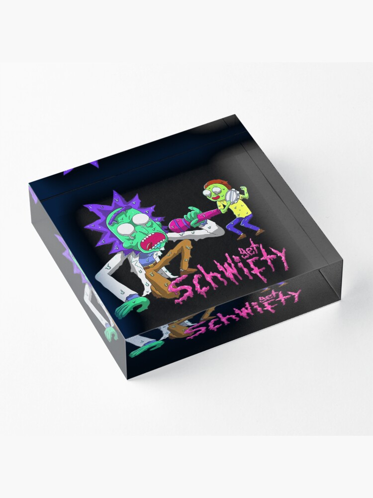 Alternate view of rick and morty get schwifty Acrylic Block