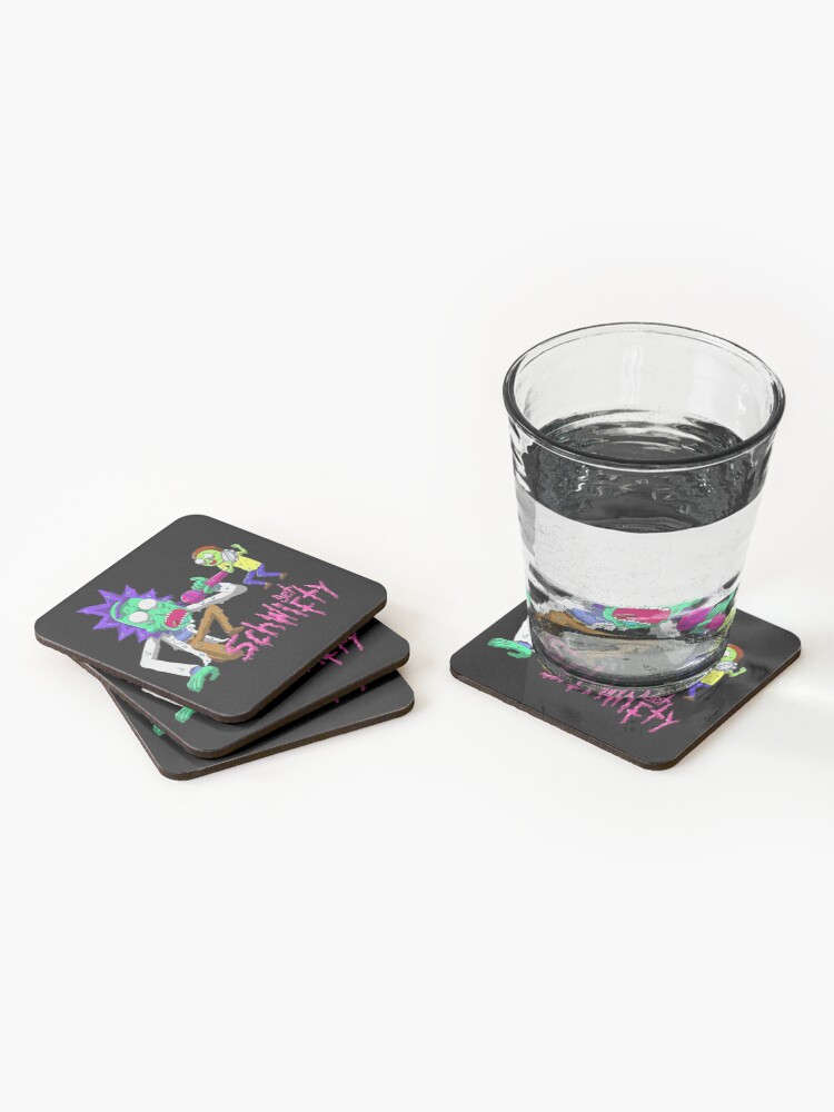 Alternate view of rick and morty get schwifty Coasters (Set of 4)