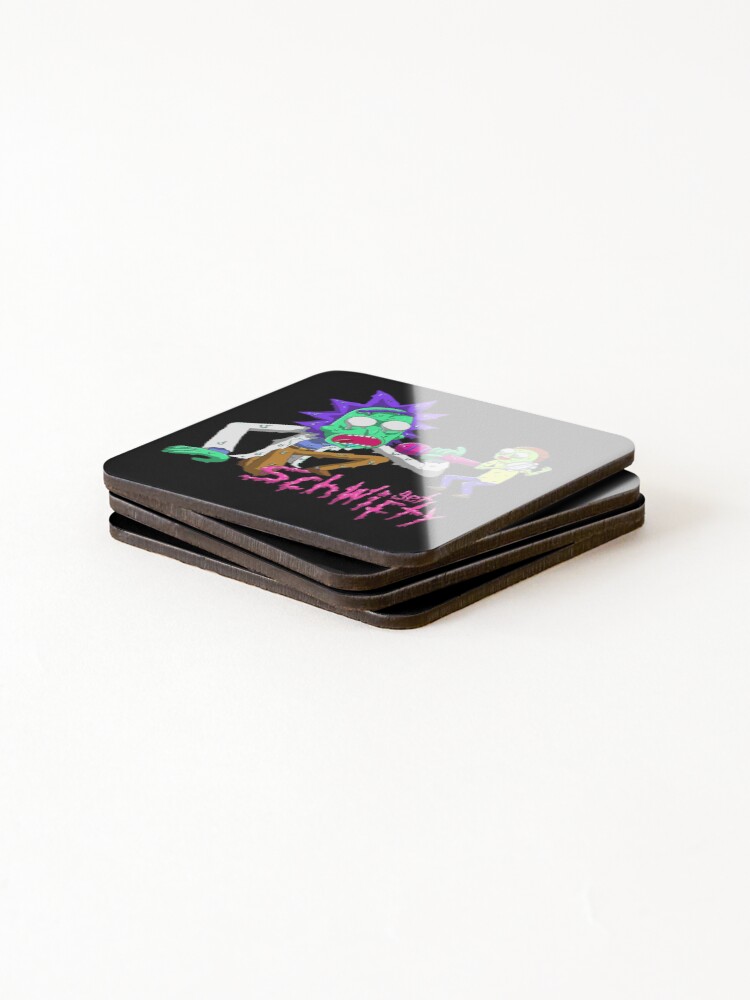 Alternate view of rick and morty get schwifty Coasters (Set of 4)
