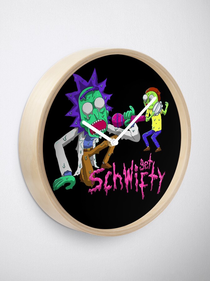Alternate view of rick and morty get schwifty Clock