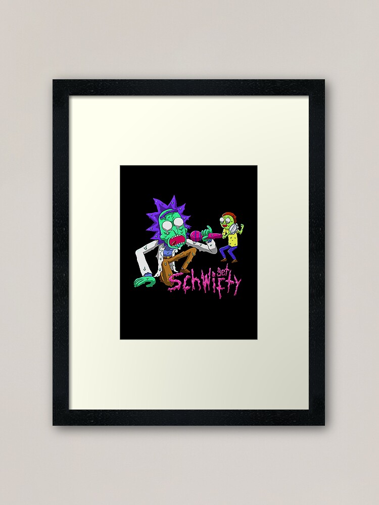 Alternate view of rick and morty get schwifty Framed Art Print