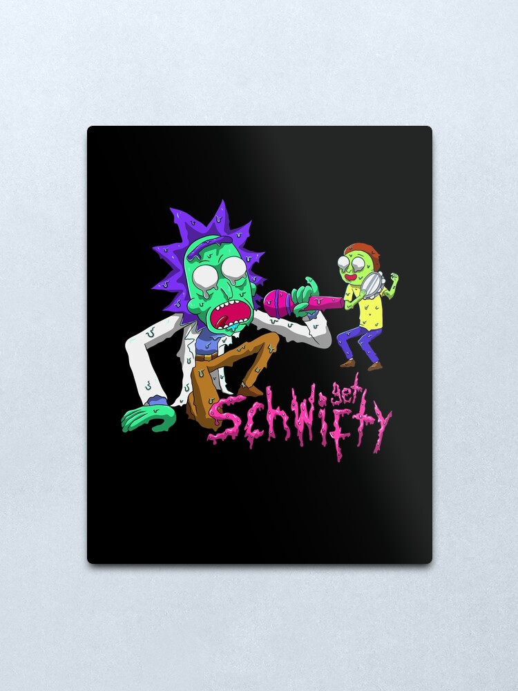 Alternate view of rick and morty get schwifty Metal Print