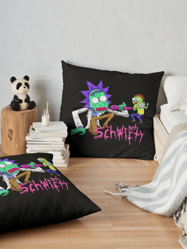 Alternate view of rick and morty get schwifty Floor Pillow