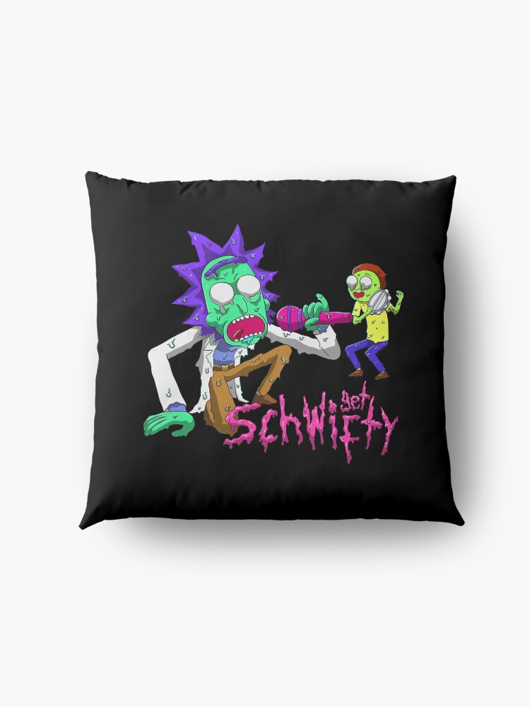 Alternate view of rick and morty get schwifty Floor Pillow