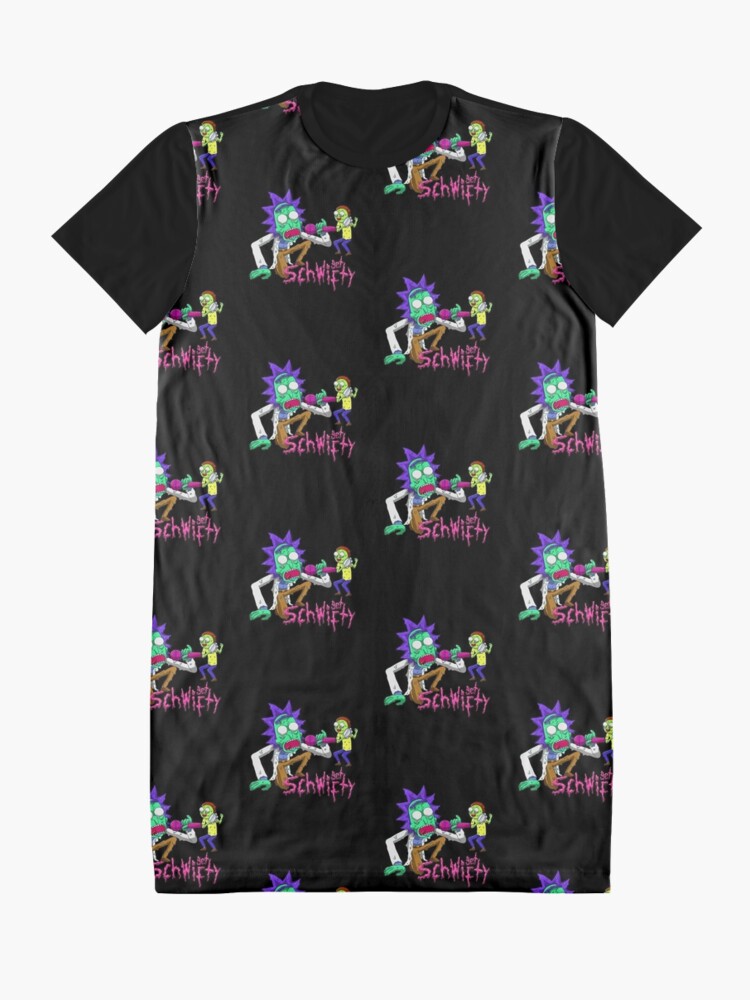 Alternate view of rick and morty get schwifty Graphic T-Shirt Dress
