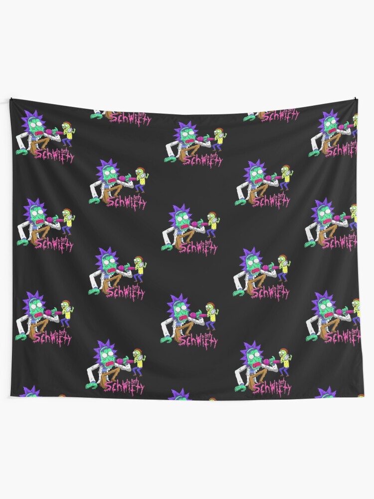Alternate view of rick and morty get schwifty Tapestry