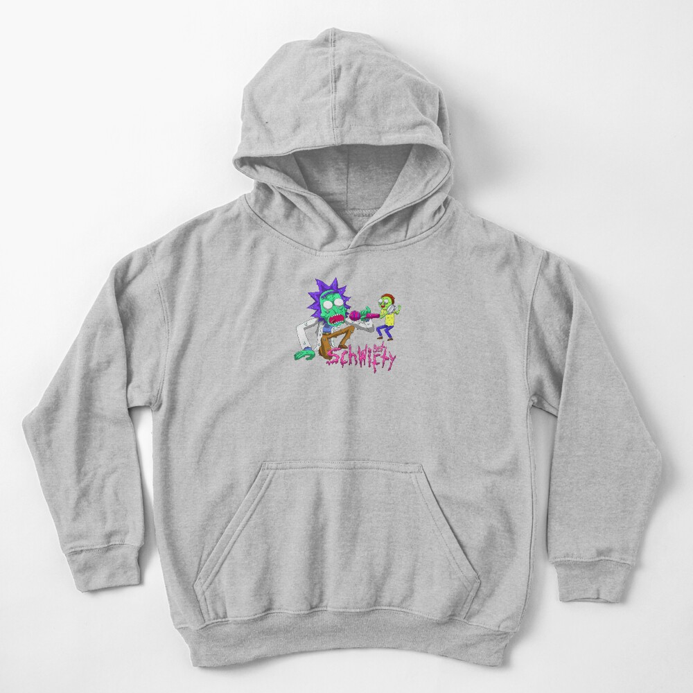 rick and morty get schwifty Kids Pullover Hoodie
