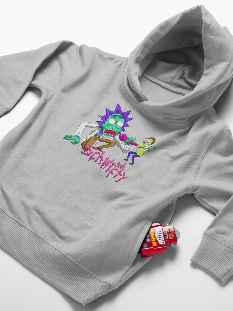 Alternate view of rick and morty get schwifty Toddler Pullover Hoodie
