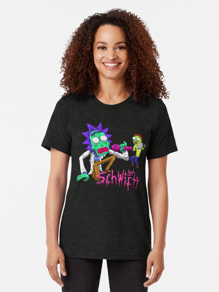 Alternate view of rick and morty get schwifty Tri-blend T-Shirt