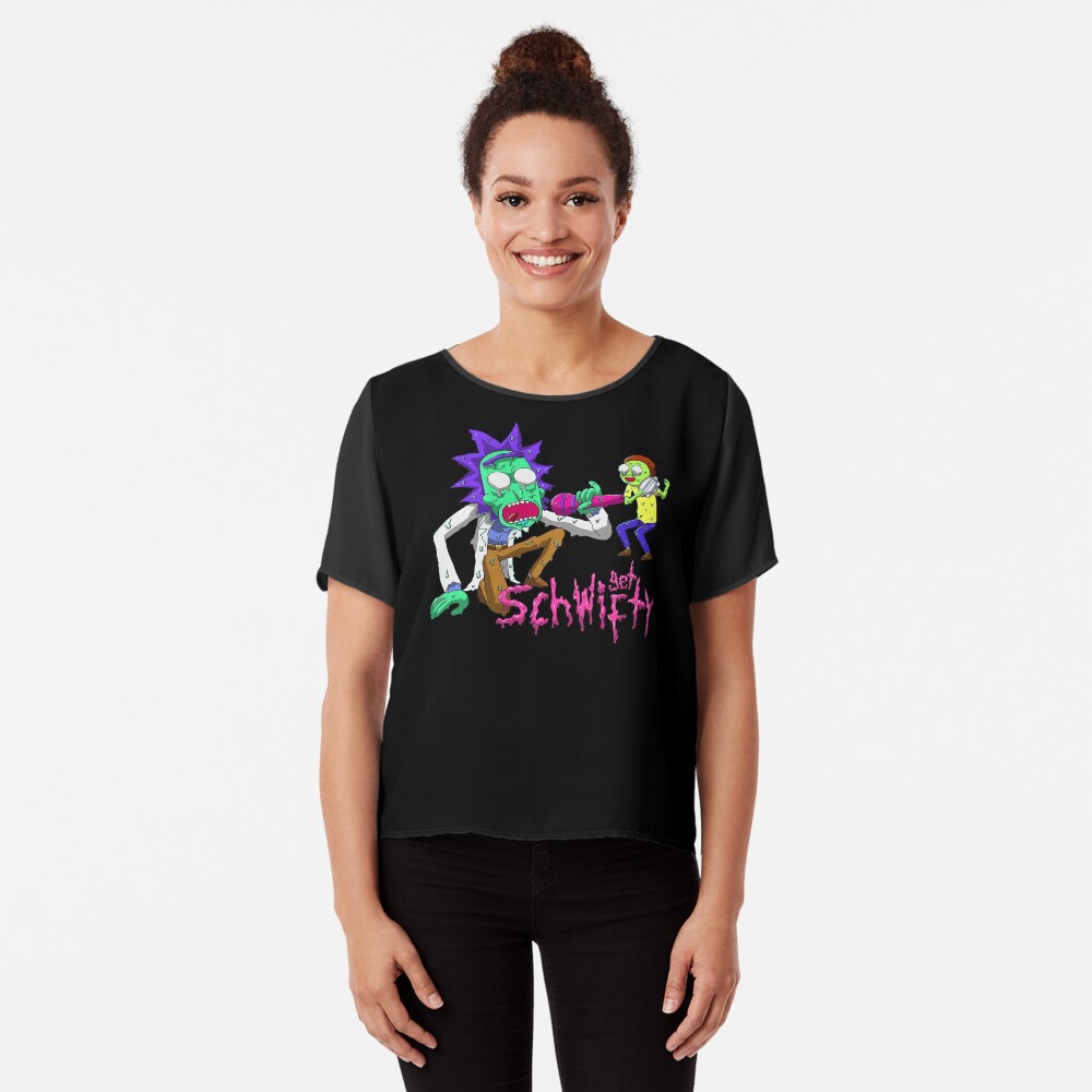 rick and morty get schwifty Chiffon Top