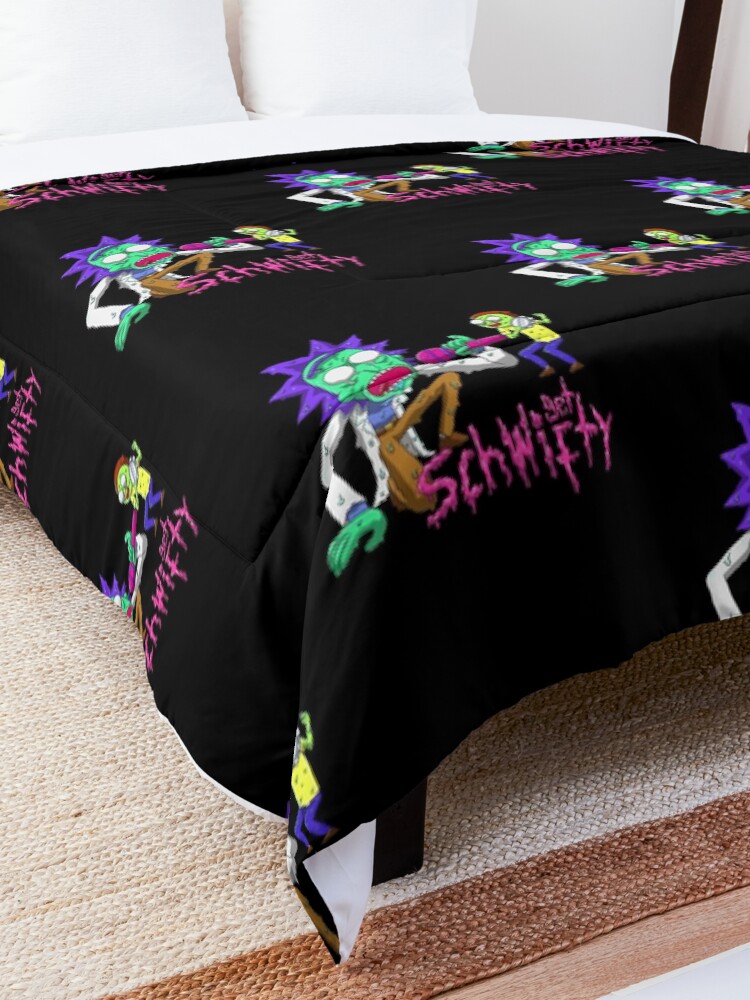 Alternate view of rick and morty get schwifty Comforter