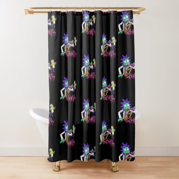 rick and morty get schwifty Shower Curtain