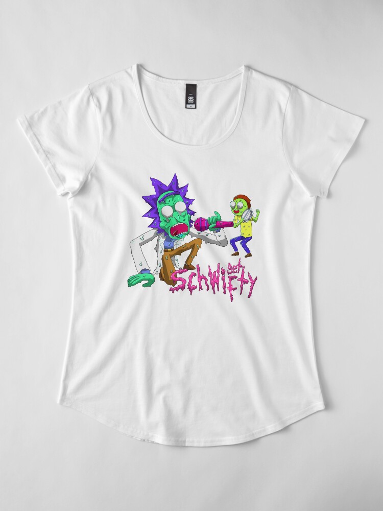 Alternate view of rick and morty get schwifty Premium Scoop T-Shirt