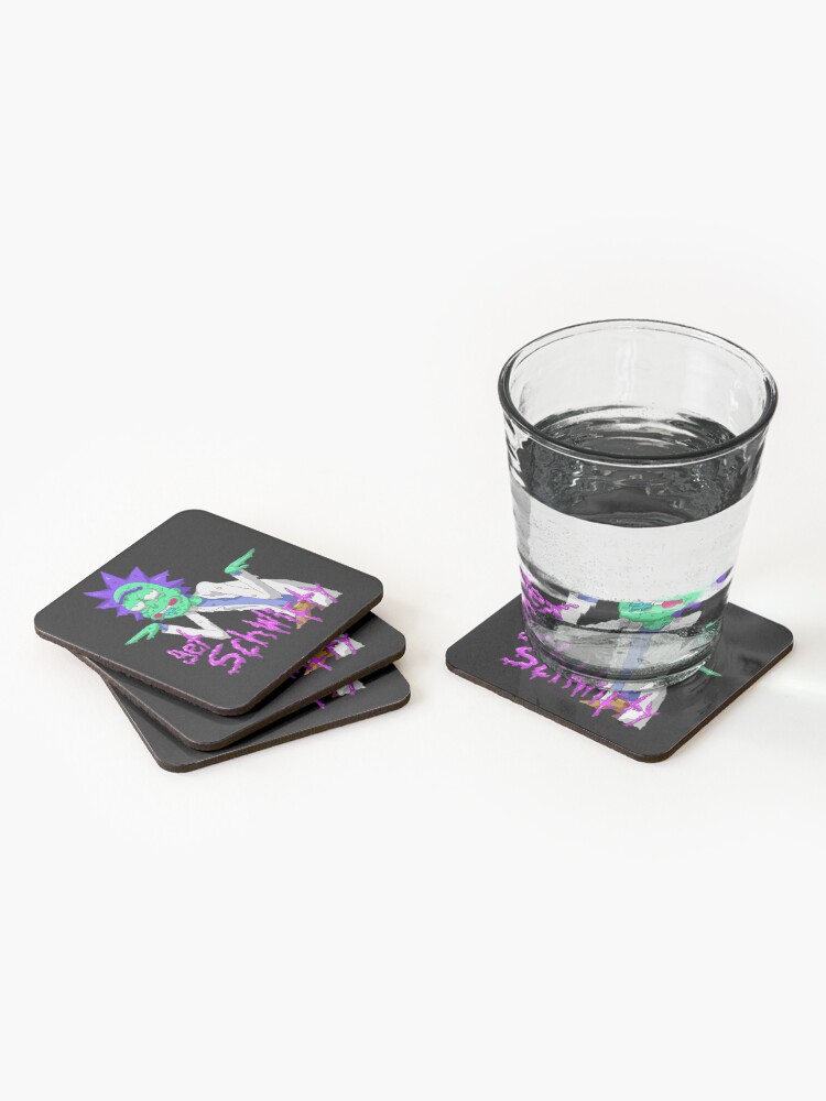 Alternate view of rick and morty get schwifty Coasters (Set of 4)