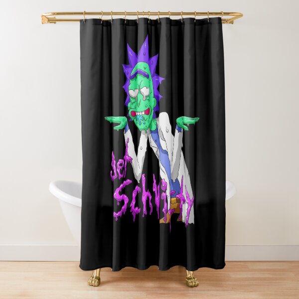 rick and morty get schwifty Shower Curtain