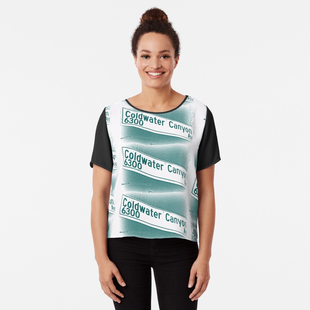Coldwater Canyon Avenue, SFV, Los Angeles WATERY by Mistah Wilson Chiffon Top