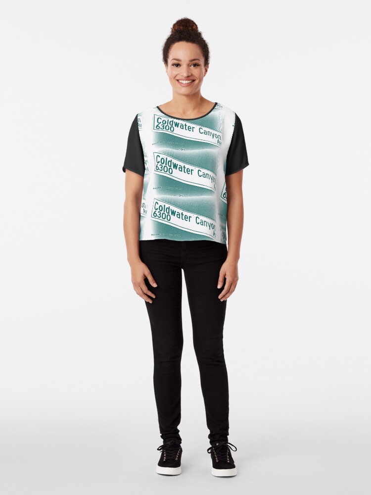 Alternate view of Coldwater Canyon Avenue, SFV, Los Angeles WATERY by Mistah Wilson Chiffon Top